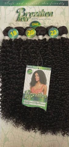Miss Rola B-Jerry Curl + Closure Synthetic Weaving Bundles