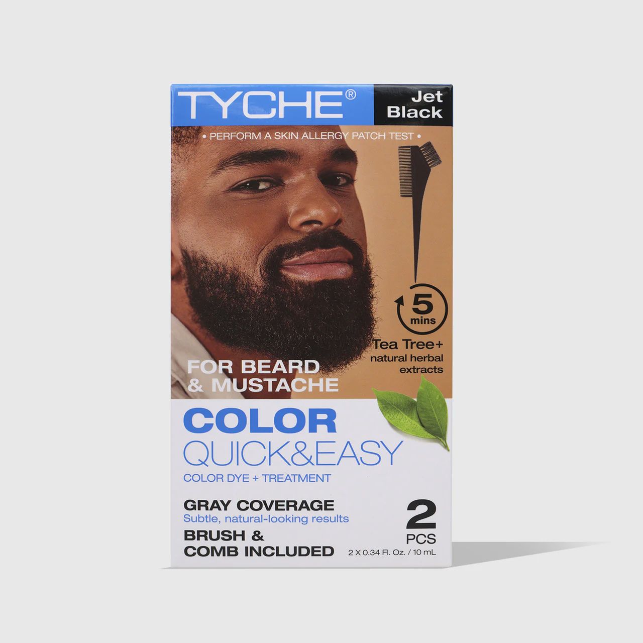 Nicka K Permanent Beard &amp; Mustache Color, colour: Jet Black