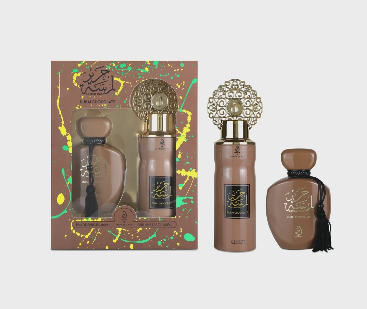 Eau de Parfum Arabiyat Prestige Dubai Chocolate + Deodorant, Unisex, 100 ml