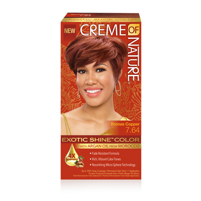 Creme of Nature Exotic Shine Hair Colour with Argan Oil - Bronze Copper 7.64