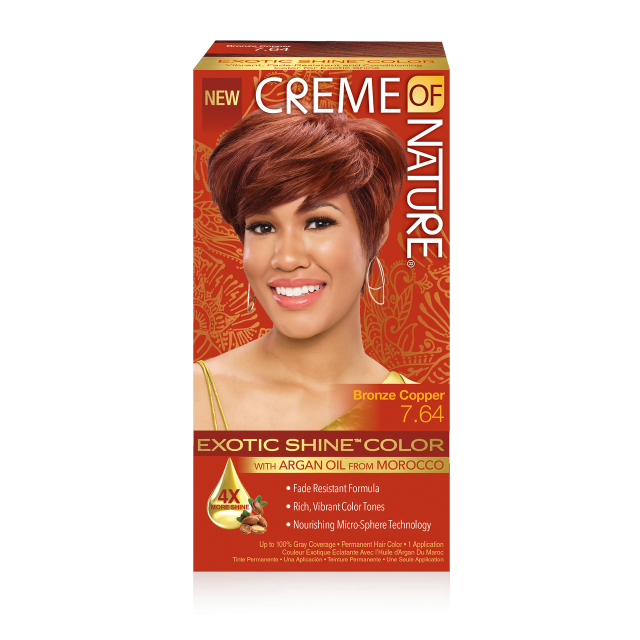 Creme of Nature Exotic Shine Hair Colour with Argan Oil - Bronze Copper 7.64
