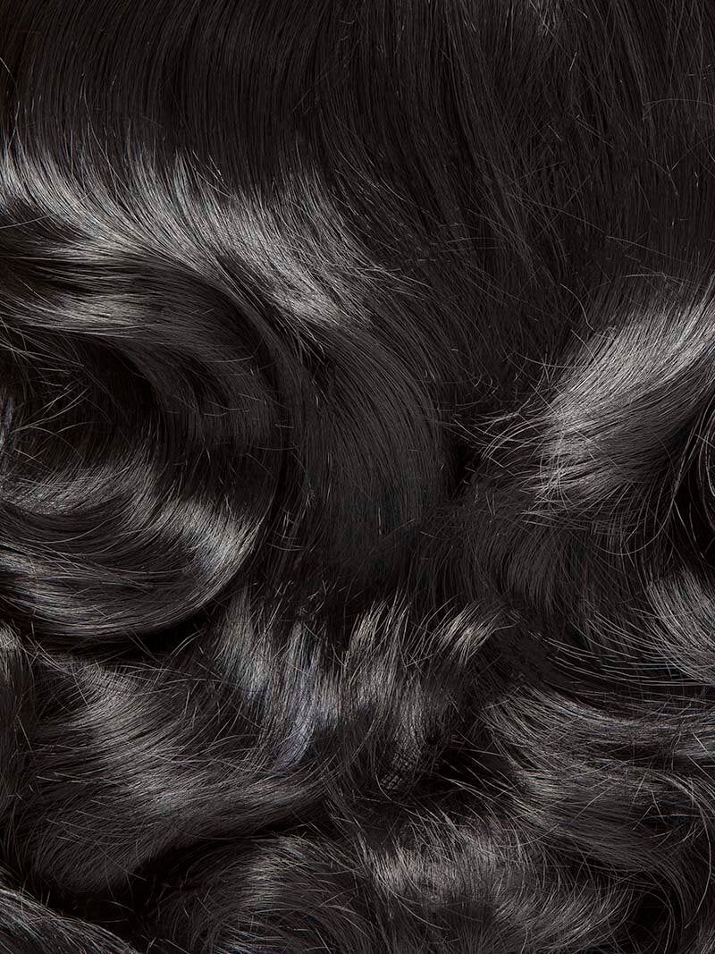 Stranded Human hair clip-in extension 20", colour: 1