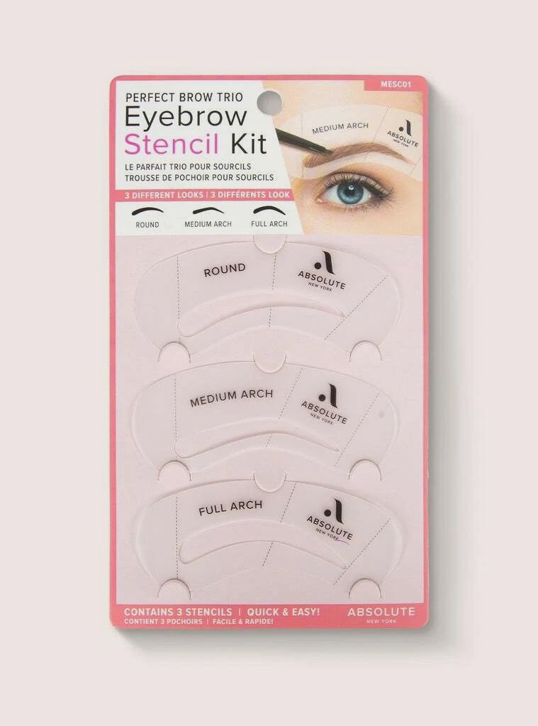 ABSOLUTE NEW YORK PERFECT BROW TRIO EYEBROW STENCIL KIT
