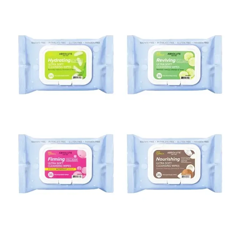 Absolute New York Firming Collagen Ultra Soft Cleansing Wipes 35 ct