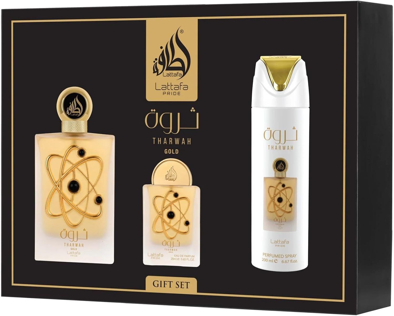 Lattafa Pride Tharwah Gold 3pc Giftset