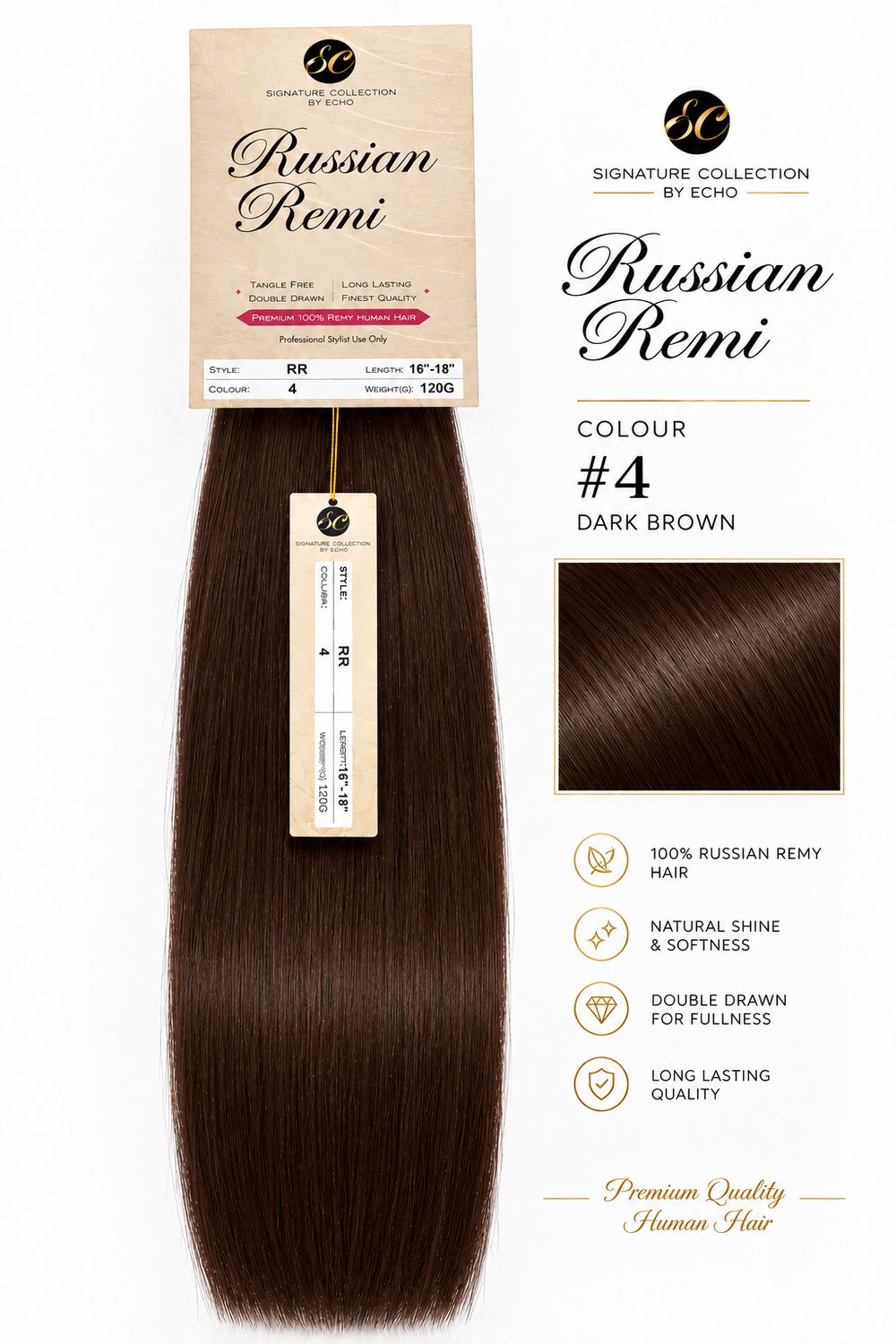 Echo Russian Remi 100% Human Hair / 4