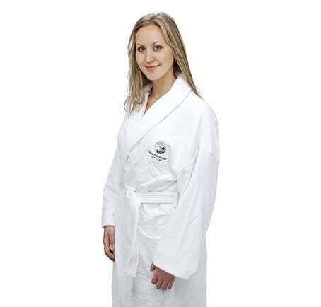 ROBE TERRY WHITE EMB