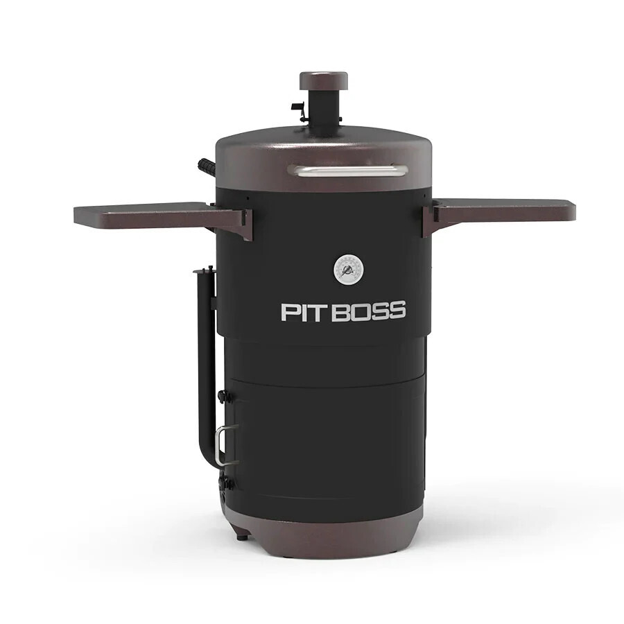 CHARCOAL BARREL SMOKER, MAHOGANY