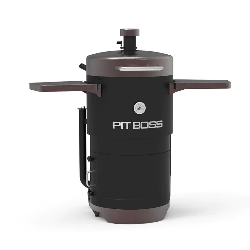 CHARCOAL BARREL SMOKER, MAHOGANY