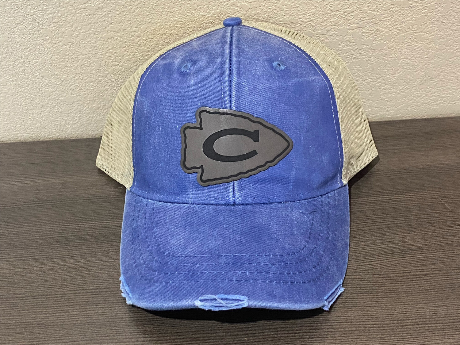 blue stone washed hat