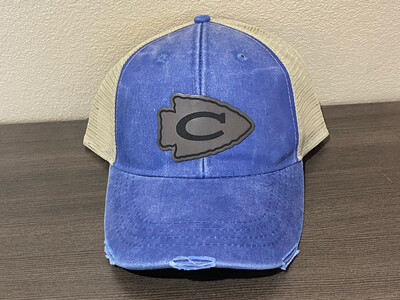 blue stone washed hat