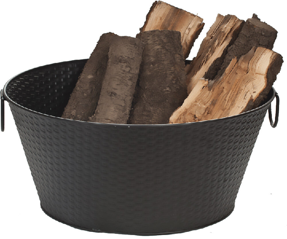 Black Steel Log Bucket