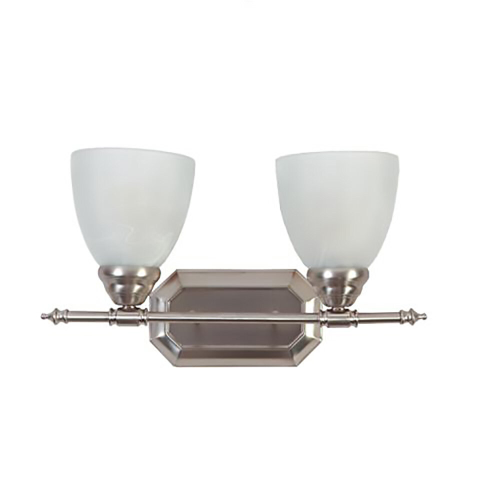 Jeffrey Brushed Nickel 2 Lt Vanity Jeffrey Brushed Nickel 2 Lt Vanity