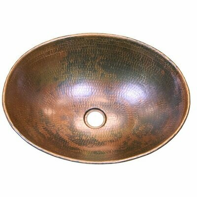 16 Ga Oval Copper Sink with Rolled Edge 16 Ga Oval Copper Sink with Rolled Edge