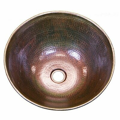 16 Ga Round Copper Sink with Rolled Edge 16 Ga Round Copper Sink with Rolled Edge
