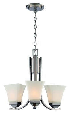 Cameo Single Tier Brush Nickel 3Lt Chandelier Cameo Single Tier Brush Nickel 3Lt Chandelier