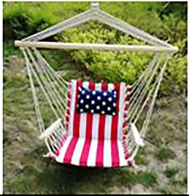 Patriotic Hanging Chair w/Pillow & Arms Patriotic Hanging Chair w/Pillow & Arms