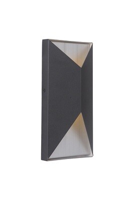 Peak Black/Alum Small 2 Lt LED Exterior Wall Mount Peak Black/Alum Small 2 Lt LED Exterior Wall Mount