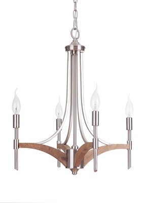 Tahoe Brushed Nickel 4Lt Chandelier Tahoe Brushed Nickel 4Lt Chandelier