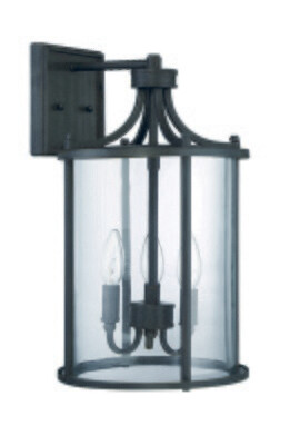 Carlton Aged Bronze Shade Large Exterior 3 Lt Wall Mount Carlton Aged Bronze Shade Large Exterior 3 Lt Wall Mount