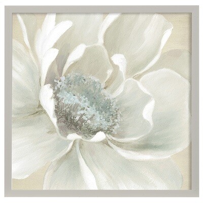 Winter Blooms I Faux Wood Frame Under Glass Winter Blooms I Faux Wood Frame Under Glass