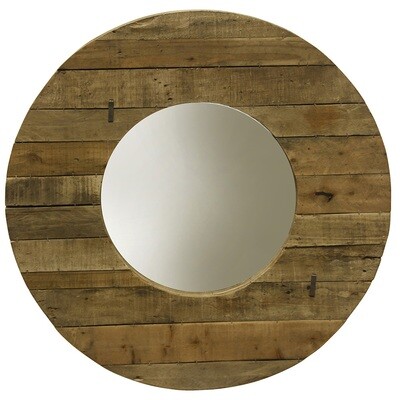 Natural Slatted Wood Mirror Natural Slatted Wood Mirror