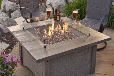 Pine Ridge Square Barnwood Fire Table Pine Ridge Square Barnwood Fire Table