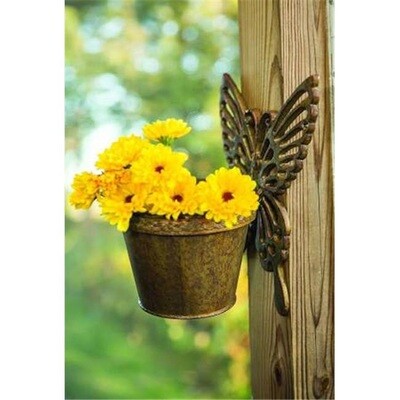 Ij Veranda Iron B'Fly Wall Flower Pot Ij Veranda Iron B'Fly Wall Flower Pot