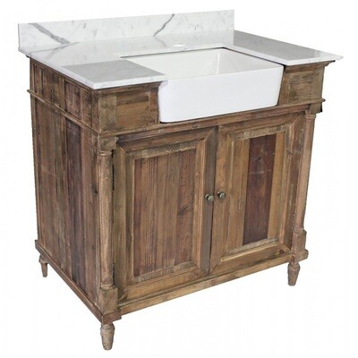 Single Reclaimed Pine Vanity w/Apron Sink Single Reclaimed Pine Vanity w/Apron Sink