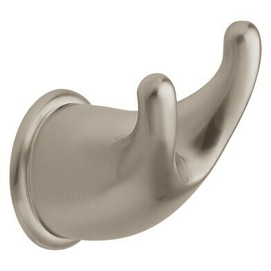 Mason Satin Nickel Double Robe Hook Mason Satin Nickel Double Robe Hook