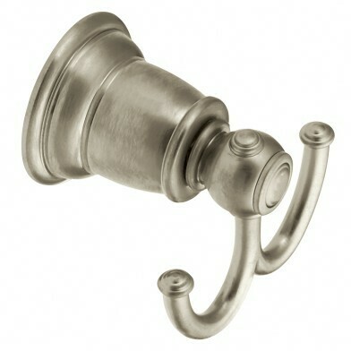 Kingsley Brushed Nickel Double Robe Hook Kingsley Brushed Nickel Double Robe Hook