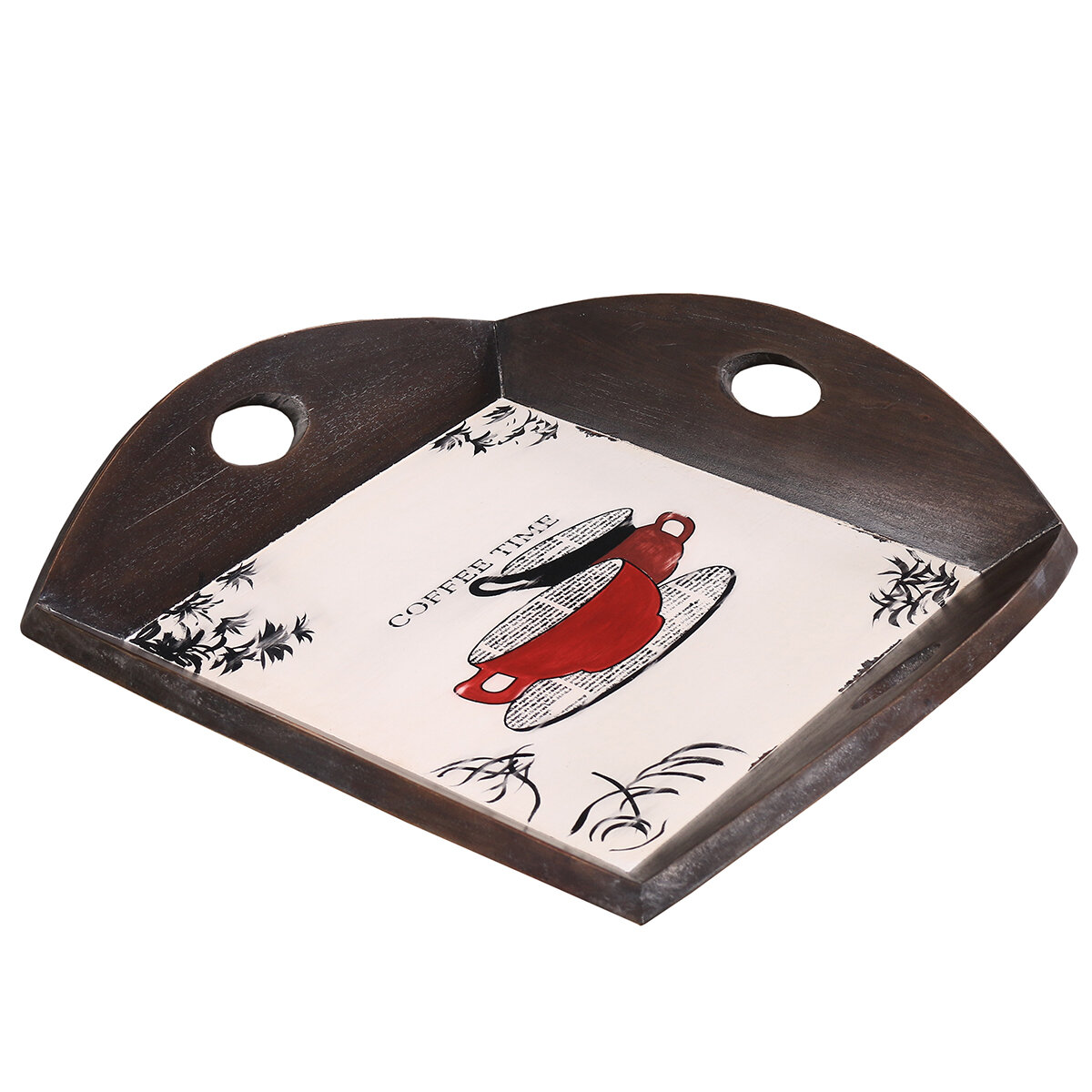 Homestead Coffee Time Small 4 Handle Serving Tray (DISPLAY ONLY)