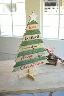 Wooden Christmas Tree W/Saying Wooden Christmas Tree W/Saying