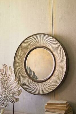 Round Pressed Metal Wall Mirror Round Pressed Metal Wall Mirror