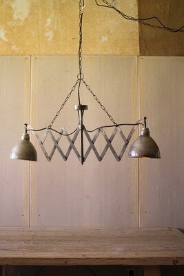 Distressed Twin Lamp w/Canopy & Black Fab Cord Distressed Twin Lamp w/Canopy & Black Fab Cord