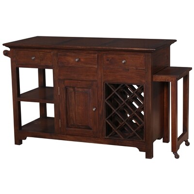 Napa Teak Brown Kitchen Island Napa Teak Brown Kitchen Island