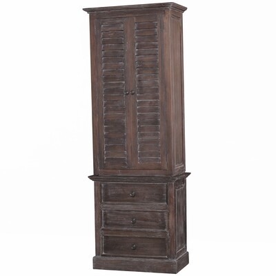 Nantucket Tall Cocoa Shutter Cabinet Nantucket Tall Cocoa Shutter Cabinet