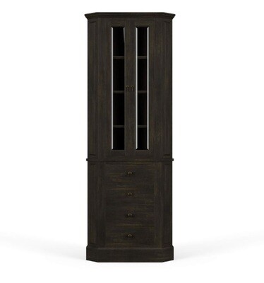 Jefferson Black Wash Corner Cabinet Jefferson Black Wash Corner Cabinet