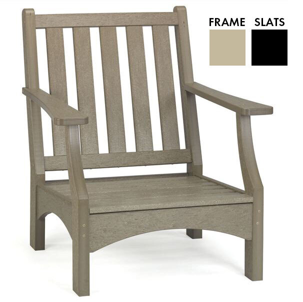 Piedmont Sandstone/Black Slats Lounge Chair - Frame Only