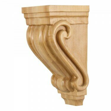 Rubberwood Small Traditional Wood Corbel