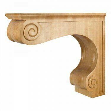 Rubberwood Traditional Large Range Hood Corbel Rubberwood Traditional Large Range Hood Corbel