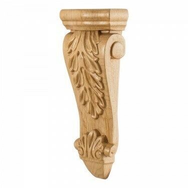 Rubberwood Medium Wood Corbel w/Acanthus Rubberwood Medium Wood Corbel w/Acanthus