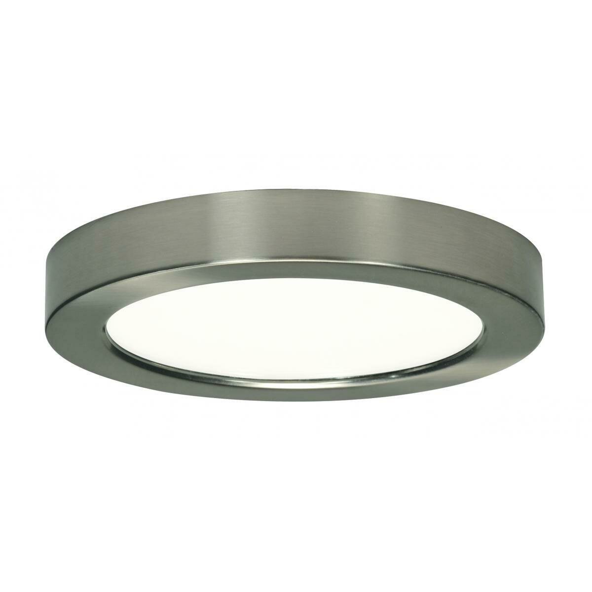 Brushed Nickel Round LED Flush Mount Brushed Nickel Round LED Flush Mount