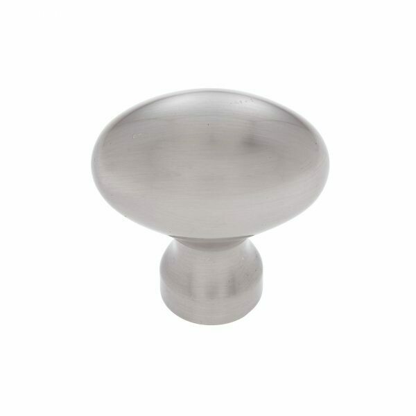 Classic Satin Nickel Football 1 1/4" Cabinet Knob