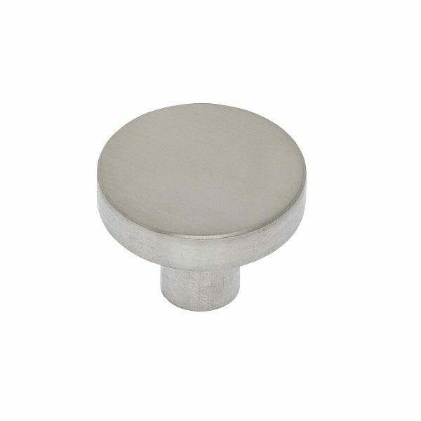 Palermo II Stainless Steel Modern 1 1/4" Flat Top Cabinet Knob