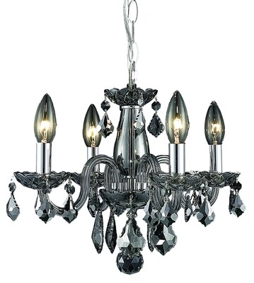 Rococo Silver Shadow 4Lt Mini Chandelier Rococo Silver Shadow 4Lt Mini Chandelier