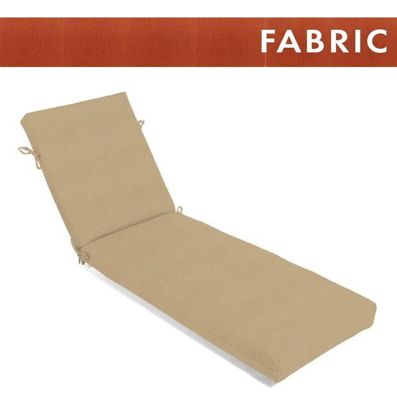 Canvas Brick Chaise Cushion w/Ties At Back