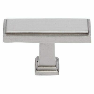 Marquee Satin Nickel 1 1/2" Rectangle Transitional Knob