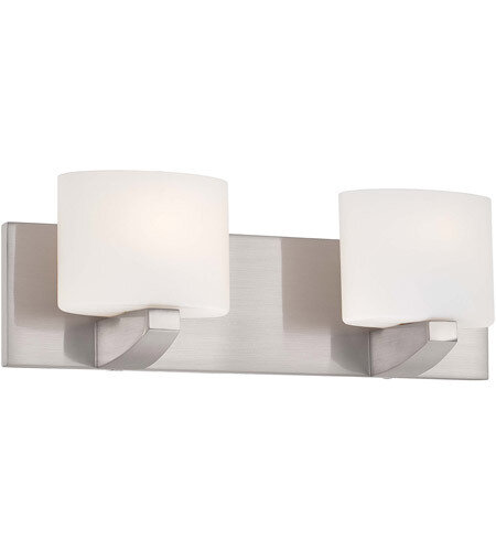 Craftsman Brushed Nickel 2 Lt Bath Bar Craftsman Brushed Nickel 2 Lt Bath Bar