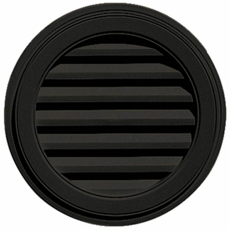 Gable Black 22" Round Vent
